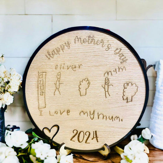 Kids Drawing Mother's Day Sign