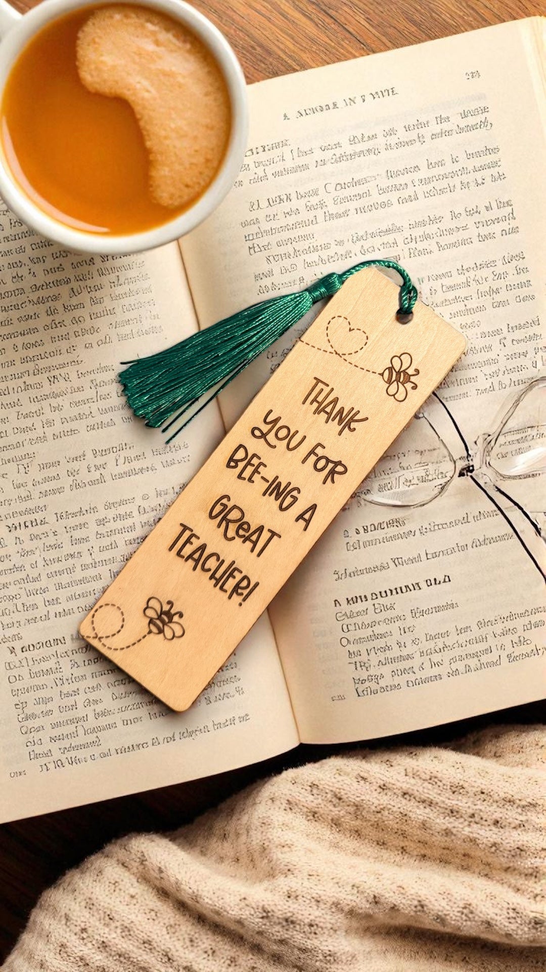 Wooden Teacher Bookmark
