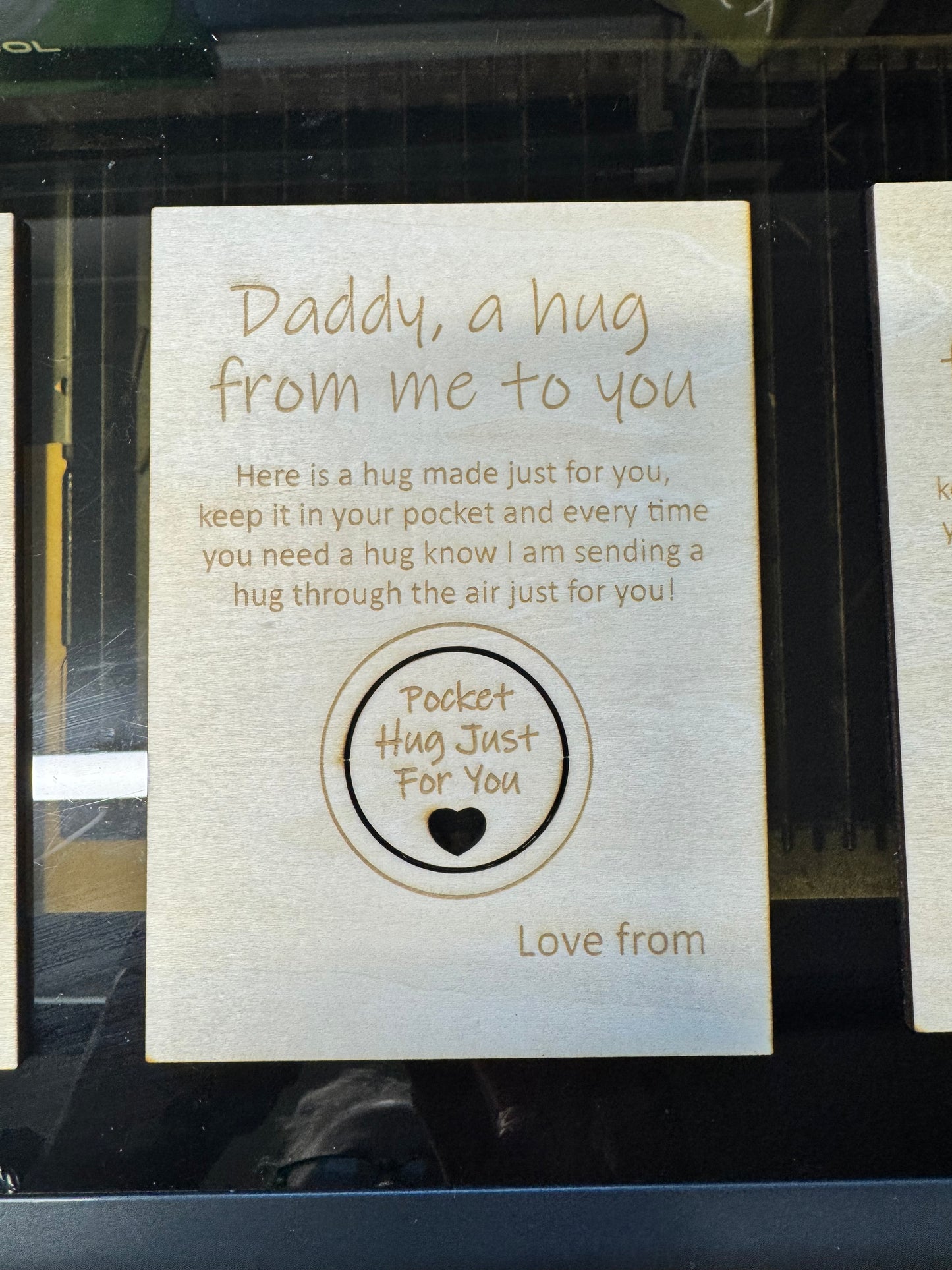 Pocket hug gift card