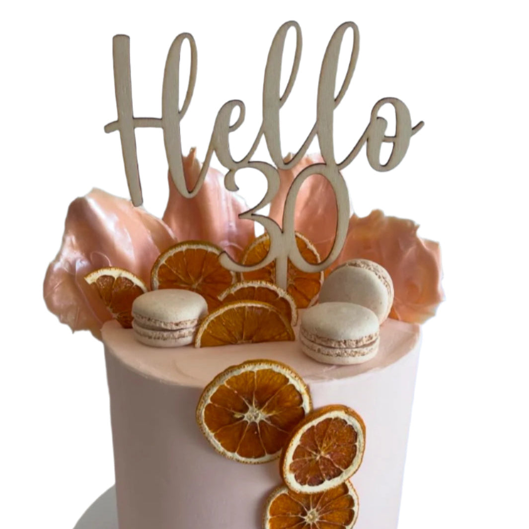 Personalised Cake Topper wood