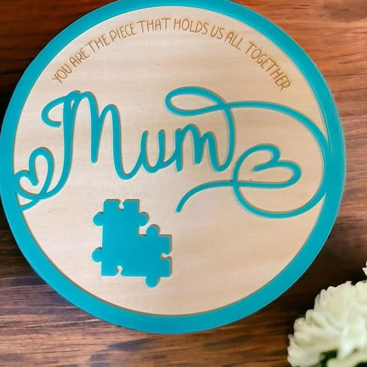 Mother's Day Sign- ‘you are the missing piece to our puzzle’