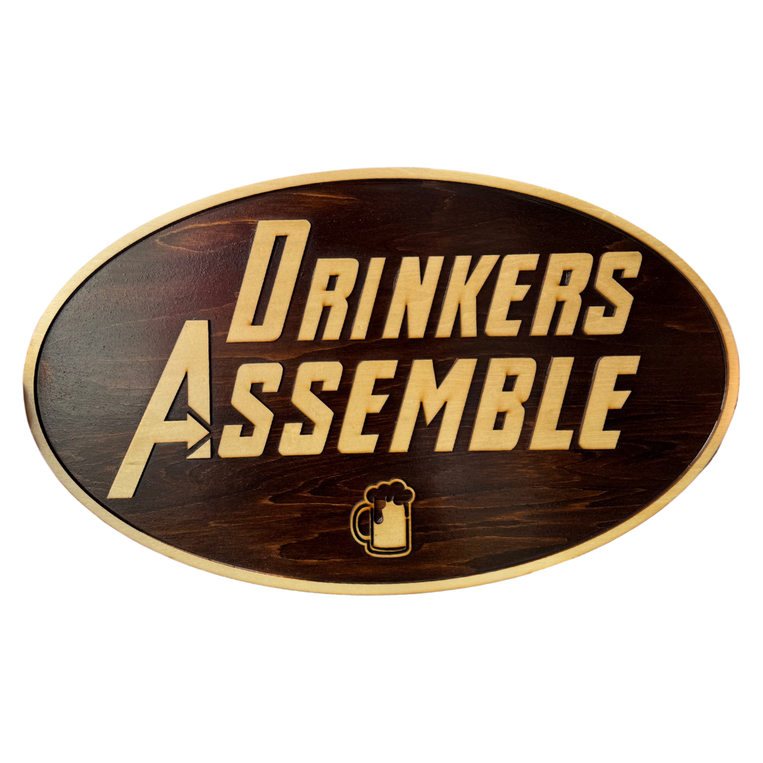 Rustic Wooden Man Cave Sign – “Shit Happens Here”